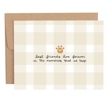 Best Friends Live Forever Pet Sympathy Greeting Card